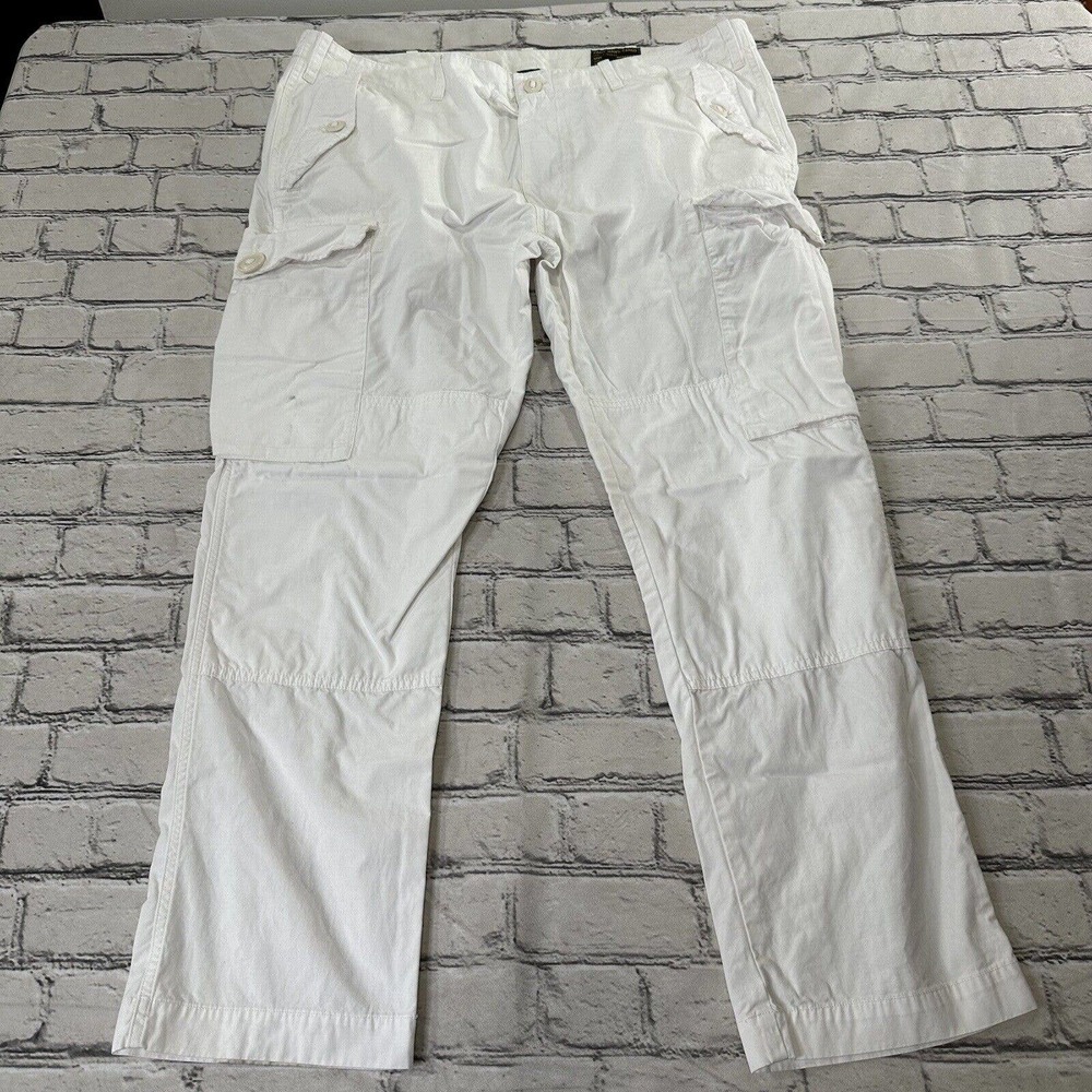 Polo Ralph Lauren RL-067 White Cargo Pants Modern Fit Mens 40 x 30 MIL-J-4883A